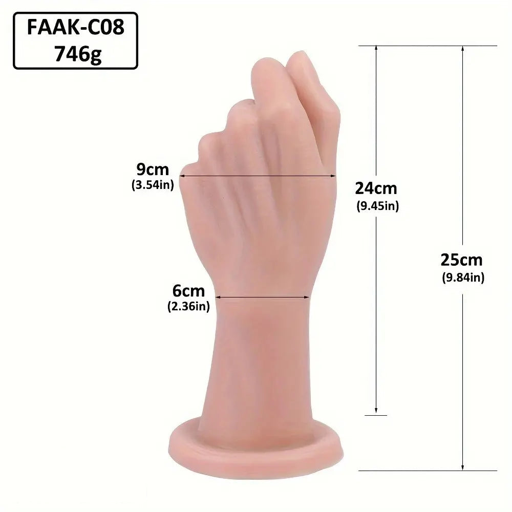 9.84in Big Fist Anal Plug Skin Color Dildo For Women with Strong Suction Cup