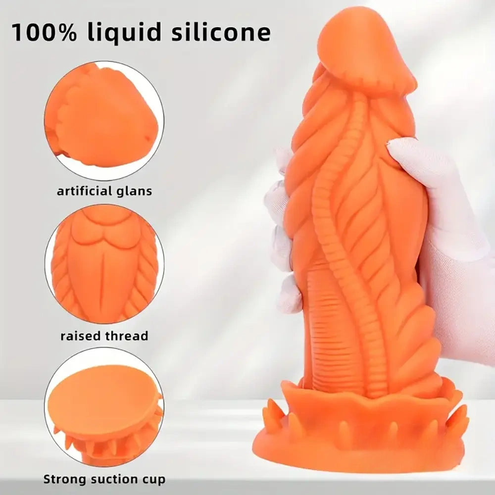 9.84in Big Monster Silicone Flexible Dragon Dildo For Women Men Lesbian
