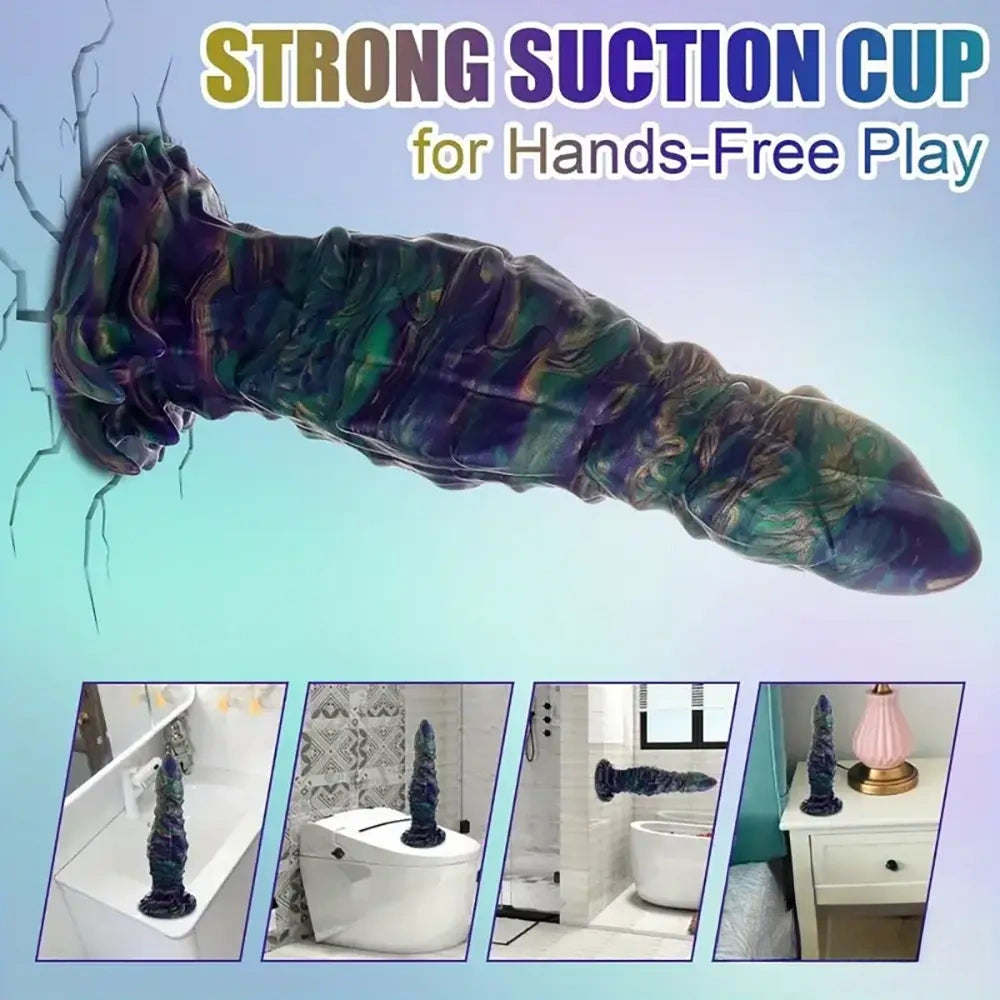 9.84in Body Safe Silicone Big Soft Monster Dildo For Women Suction Cup