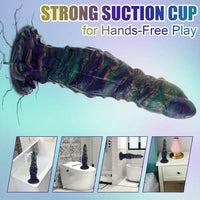 9.84in Body Safe Silicone Big Soft Monster Dildo For Women Suction Cup