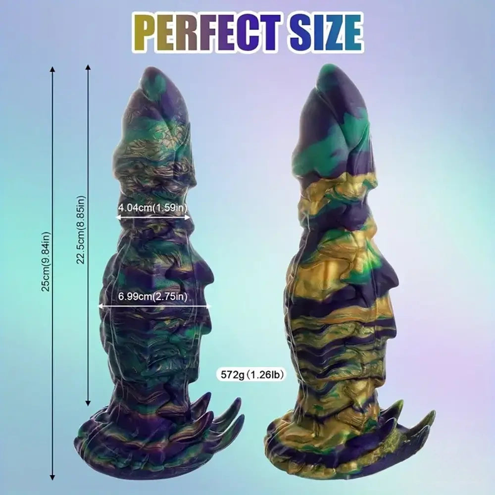 9.84in Body Safe Silicone Big Soft Monster Dildo For Women Suction Cup