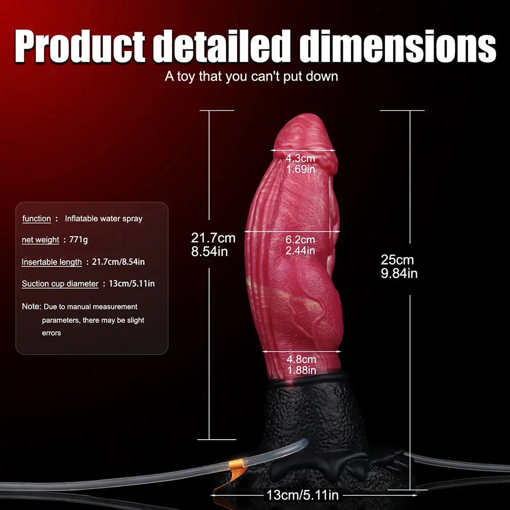 9.84in Cumming Knot Silicone Big Soft Dildo Penis Anal Dildo Sex Cock Toy