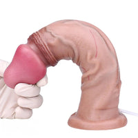 9.84in Double Density Silicone Soft Ejaculating Dildo For Clit Masturbation