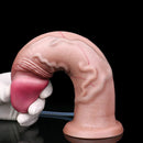 9.84in Double Density Silicone Soft Ejaculating Dildo For Clit Masturbation