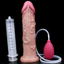 9.84in Double Density Silicone Soft Ejaculating Dildo For Clit Masturbation