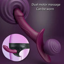 9.84in Dual motor Double-Ended G Spot Vibrator Silicone Strap on Dildo