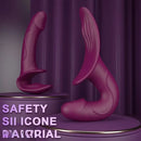 9.84in Dual motor Double-Ended G Spot Vibrator Silicone Strap on Dildo