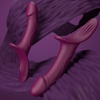 9.84in Dual motor Double-Ended G Spot Vibrator Silicone Strap on Dildo