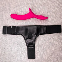 9.84in Dual motor Double-Ended G Spot Vibrator Silicone Strap on Dildo