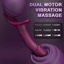 9.84in Dual motor Double-Ended G Spot Vibrator Silicone Strap on Dildo
