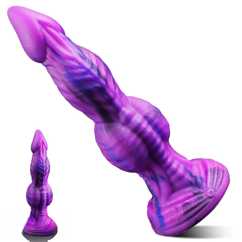 9.84in Fantasy Animal Knot Silicone Big Dildo Feel The Pleasure Cock