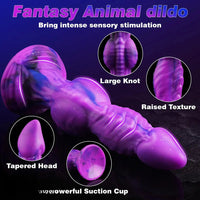 9.84in Fantasy Animal Knot Silicone Big Dildo Feel The Pleasure Cock