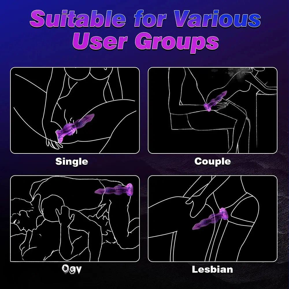 9.84in Fantasy Animal Knot Silicone Big Dildo Feel The Pleasure Cock