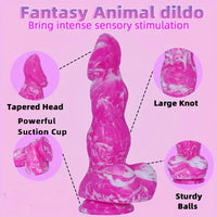 9.84in Fantasy Animal Large Knot Dildo Vaginal Monster Biological Cock Toy