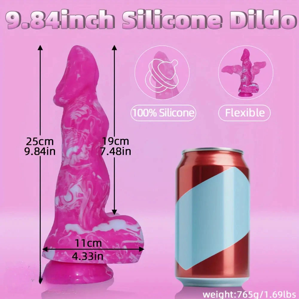 9.84in Fantasy Animal Large Knot Dildo Vaginal Monster Biological Cock Toy