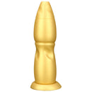 9.84in Gold Soft Liquid Big Silicone Butt Plug Dildo For Females Males