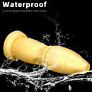9.84in Gold Soft Liquid Big Silicone Butt Plug Dildo For Females Males