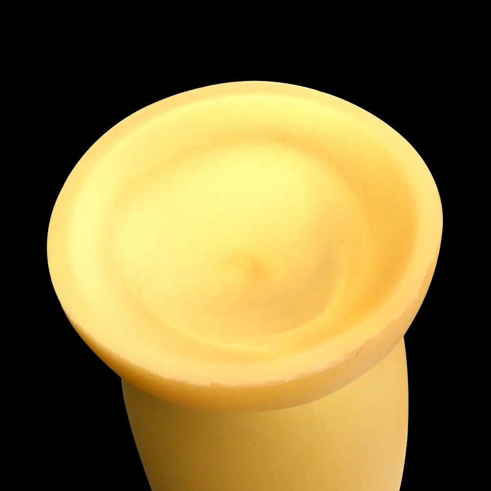 9.84in Gold Soft Liquid Big Silicone Butt Plug Dildo For Females Males