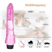 9.84in High Quality TPE Colorful Multi-Frequencies Vibrating Dildo