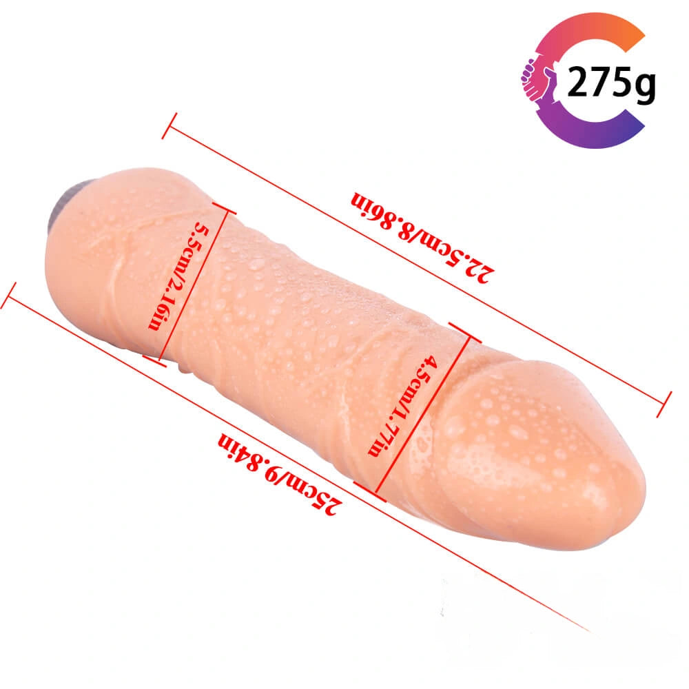 9.84in High Quality TPE Colorful Multi-Frequencies Vibrating Dildo