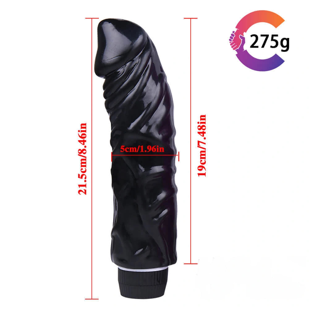 9.84in High Quality TPE Colorful Multi-Frequencies Vibrating Dildo