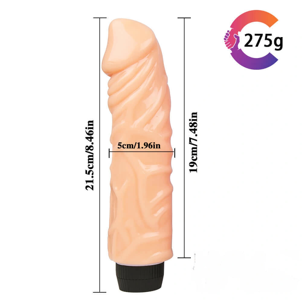 9.84in High Quality TPE Colorful Multi-Frequencies Vibrating Dildo