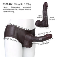 9.84in Hollow Cock Strap on Dildo Panty For Anal Stimulation For Men