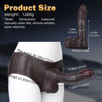 9.84in Hollow Cock Strap on Dildo Panty For Anal Stimulation For Men