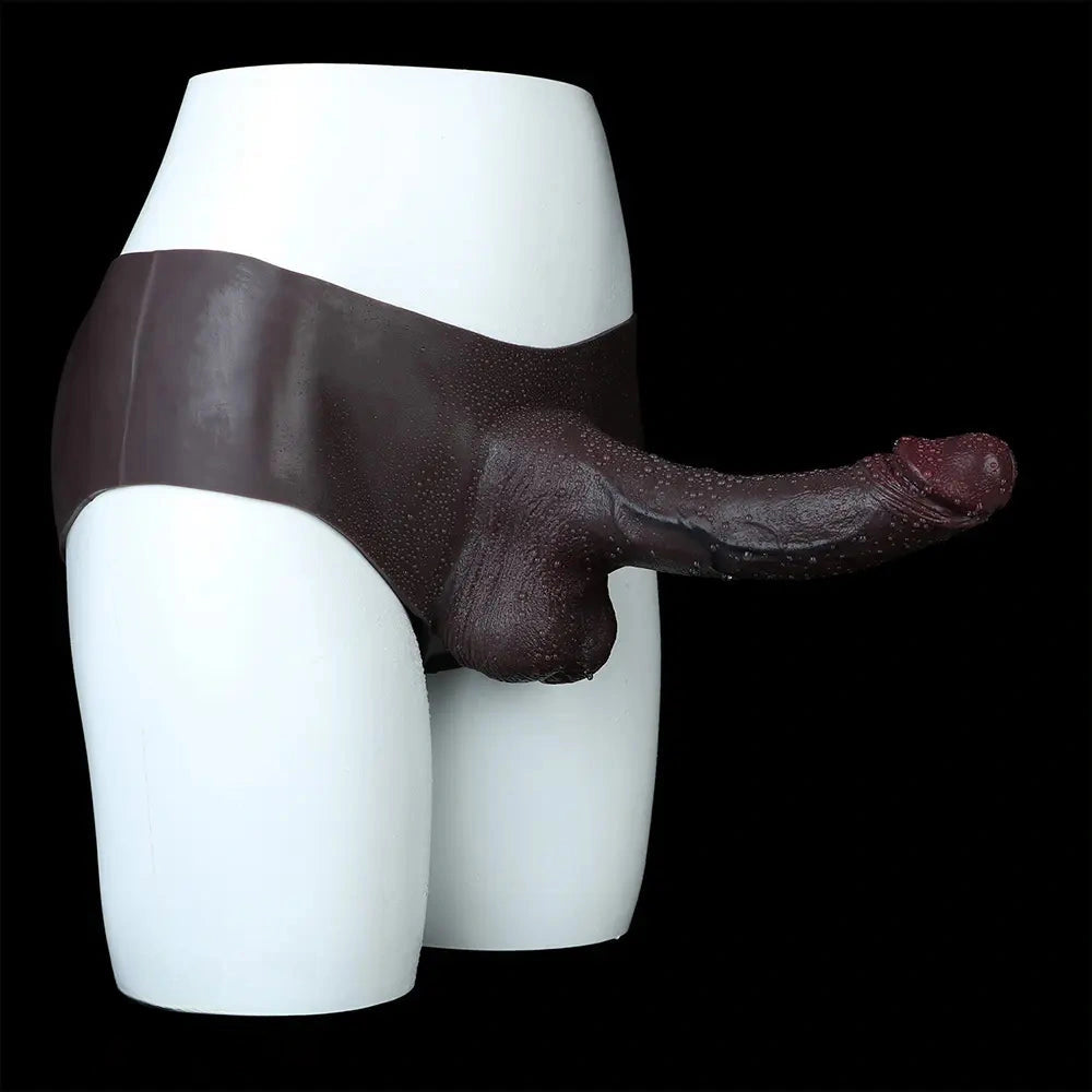 9.84in Hollow Cock Strap on Dildo Panty For Anal Stimulation For Men