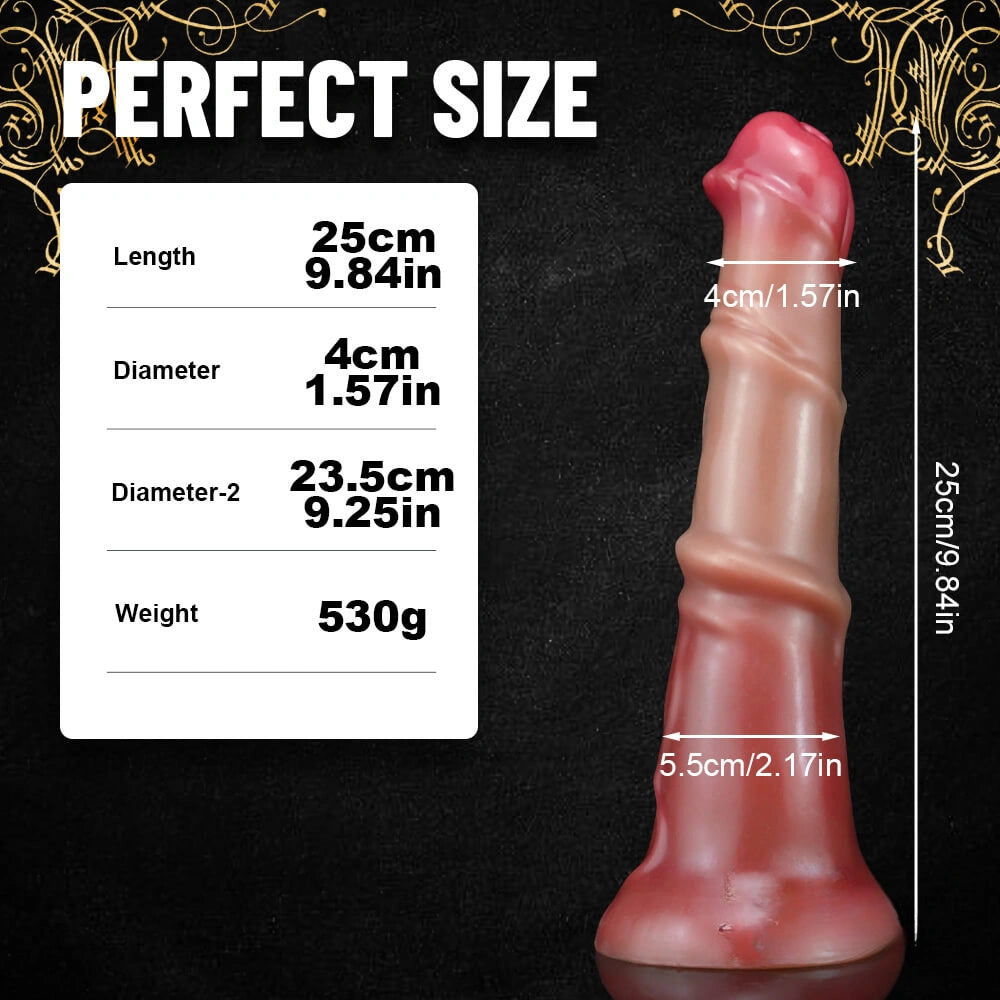 9.84in Horse Dildo Realistic Big Silicone Soft Thick Dildo Sex Toy