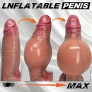 9.84in Inflatable Strap on Big Real Silicone Dildo For Lovers Flirting Sex Toy