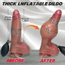 9.84in Inflatable Strap on Big Real Silicone Dildo For Lovers Flirting Sex Toy