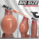 9.84in Inflatable Strap on Big Real Silicone Dildo For Lovers Flirting Sex Toy