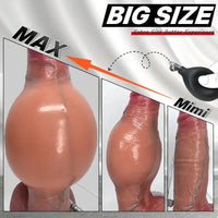 9.84in Inflatable Strap on Big Real Silicone Dildo For Lovers Flirting Sex Toy
