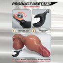 9.84in Inflatable Strap on Big Real Silicone Dildo For Lovers Flirting Sex Toy