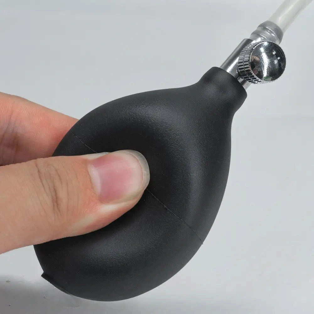 9.84in Inflatable Strap on Big Real Silicone Dildo For Lovers Flirting Sex Toy