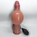 9.84in Inflatable Strap on Big Real Silicone Dildo For Lovers Flirting Sex Toy