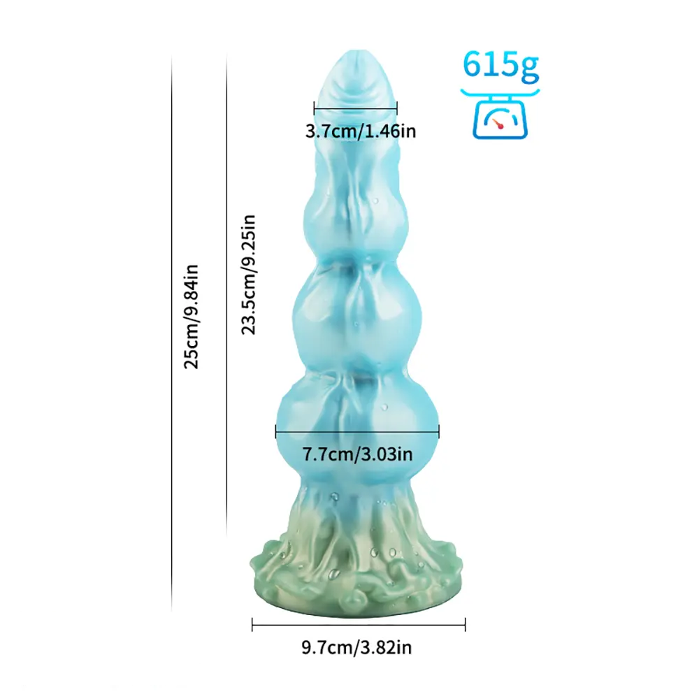 9.84in Knot Design Silicone Soft Big Silicone Large Thick Suction Cup Dildo