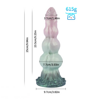 9.84in Knot Design Silicone Soft Big Silicone Large Thick Suction Cup Dildo