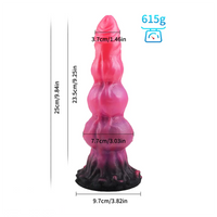 9.84in Knot Design Silicone Soft Big Silicone Large Thick Suction Cup Dildo