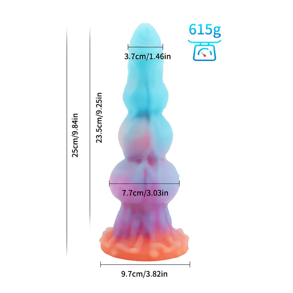 9.84in Knot Design Silicone Soft Big Silicone Large Thick Suction Cup Dildo
