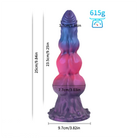 9.84in Knot Design Silicone Soft Big Silicone Large Thick Suction Cup Dildo