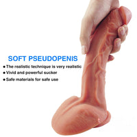 9.84in Lifelike Dildo With Turtle Head Soft Vivid Sex Toy