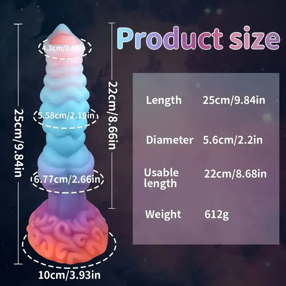 9.84in Liquid Silicone Beast Dog Knot Fantasy Soft Dildo Masturbator