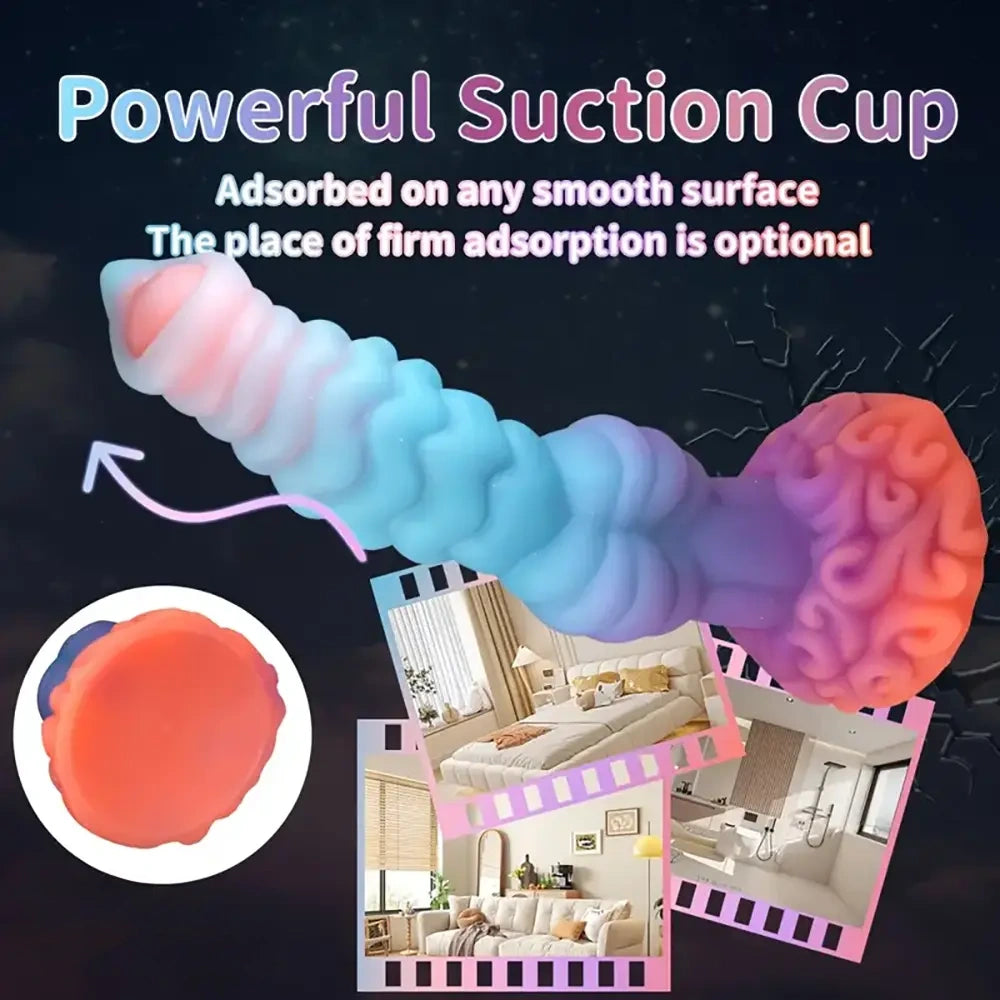 9.84in Liquid Silicone Beast Dog Knot Fantasy Soft Dildo Masturbator