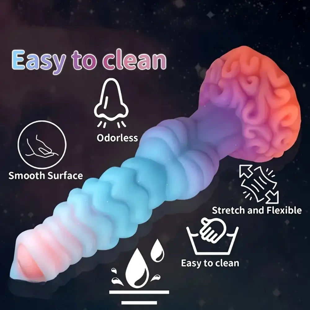 9.84in Liquid Silicone Beast Dog Knot Fantasy Soft Dildo Masturbator