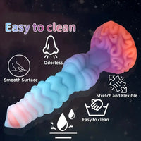 9.84in Liquid Silicone Beast Dog Knot Fantasy Soft Dildo Masturbator