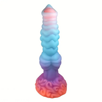 9.84in Liquid Silicone Beast Dog Knot Fantasy Soft Dildo Masturbator
