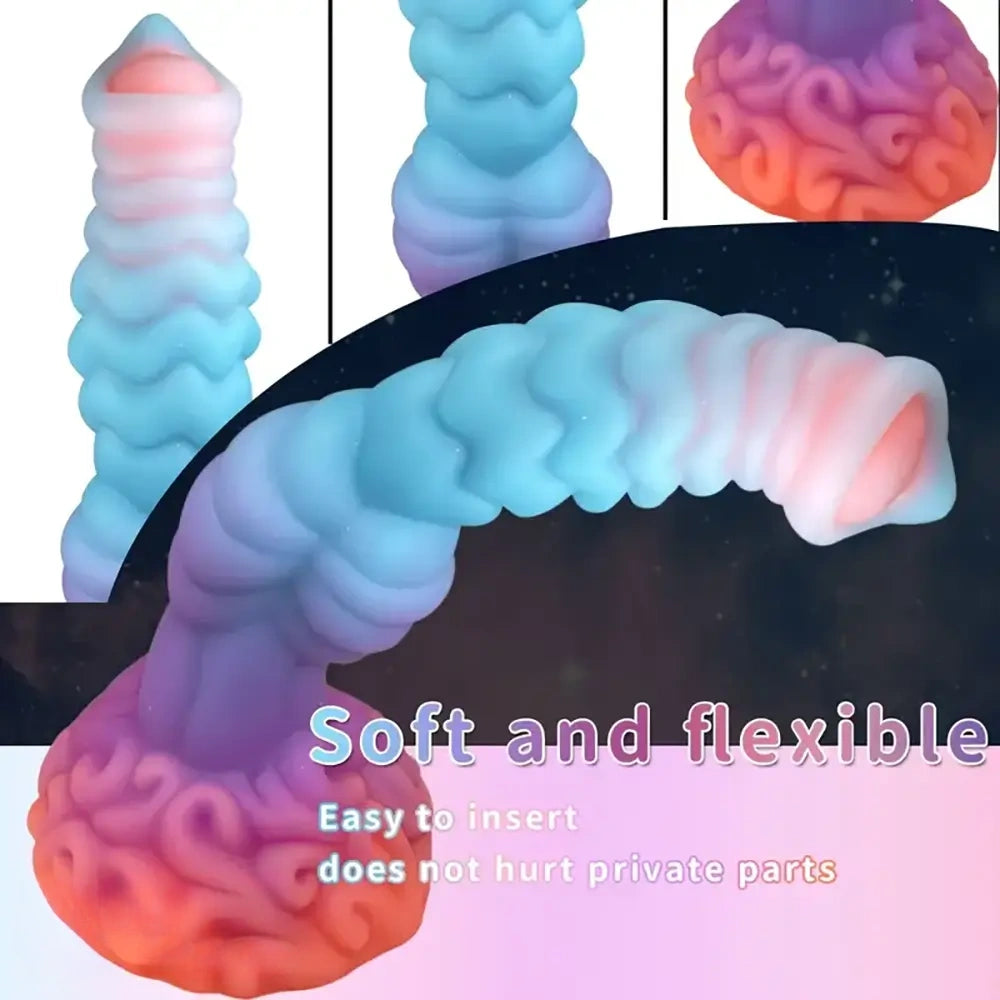 9.84in Liquid Silicone Beast Dog Knot Fantasy Soft Dildo Masturbator