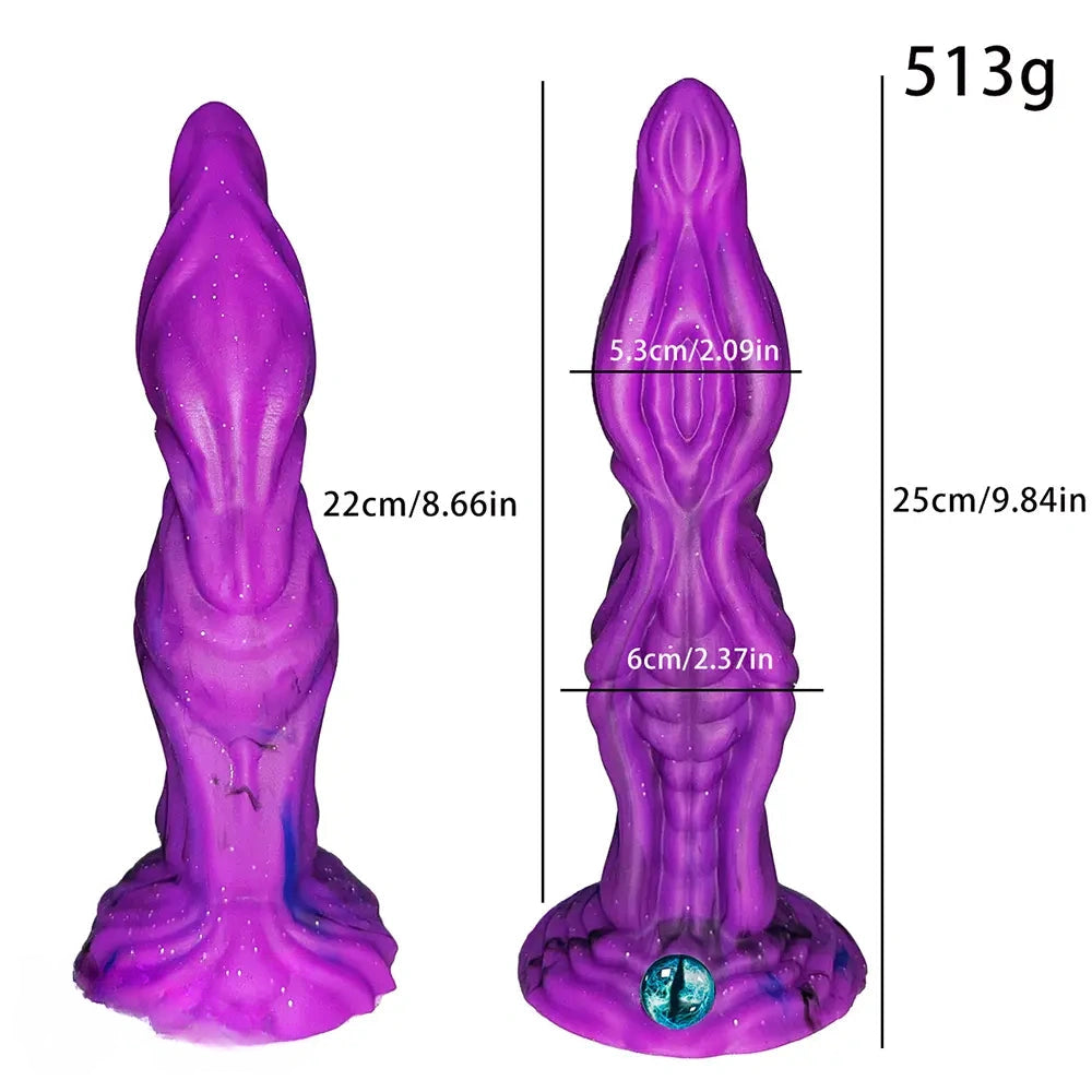 9.84in Monster Fantasy Liquid Silicone Dildo With Powerful Suction Cup